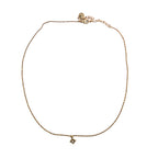 Collier ras de cou doré en acier inoxydable avec pendentif étoile du Nord et oxyde de zirconium sur fond blanc